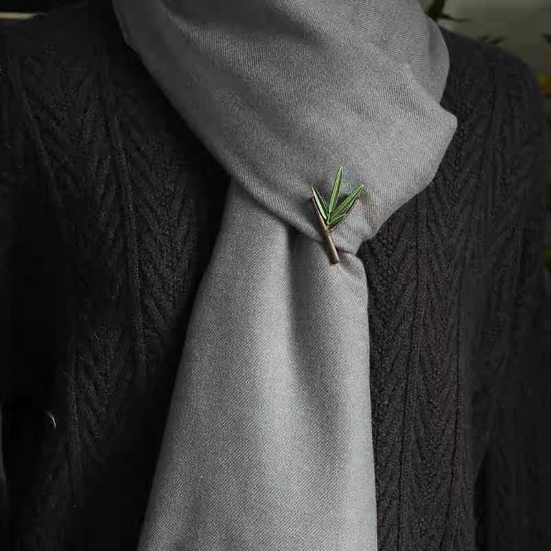 Бамбукова брошка в стил Китайски ретро, унисекс | цинкова сплав, MAINIU/McNew, маслена обработка, декоративна