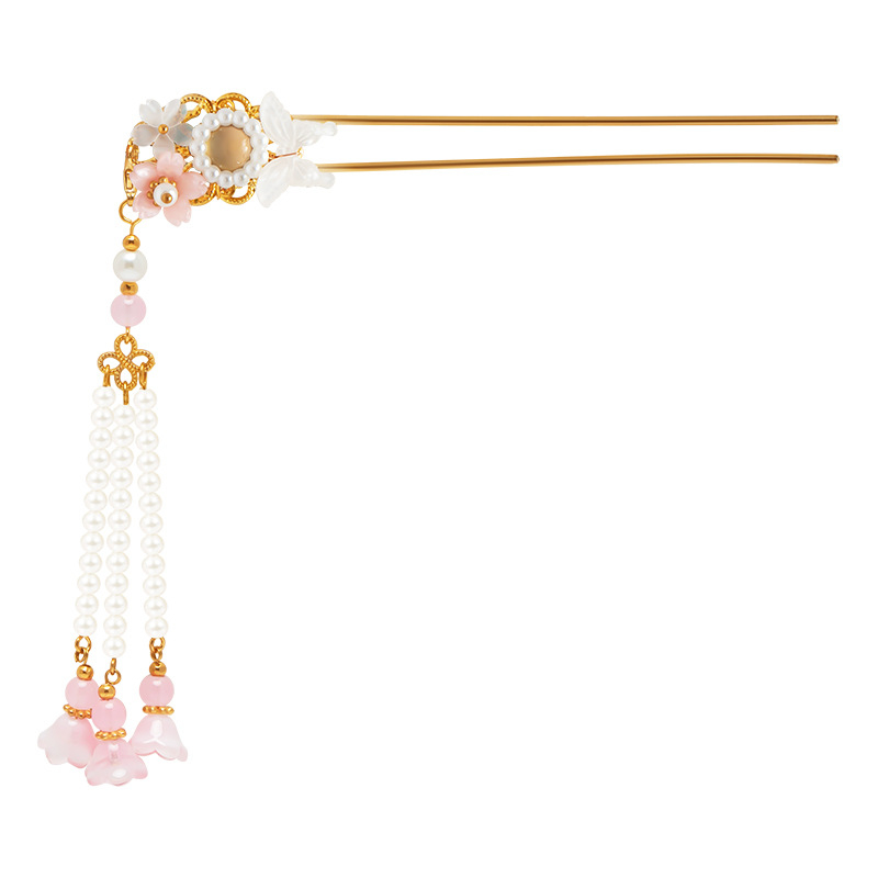 Ac de păr din aliaj, formă de fluture, stil vintage, lucrat manual