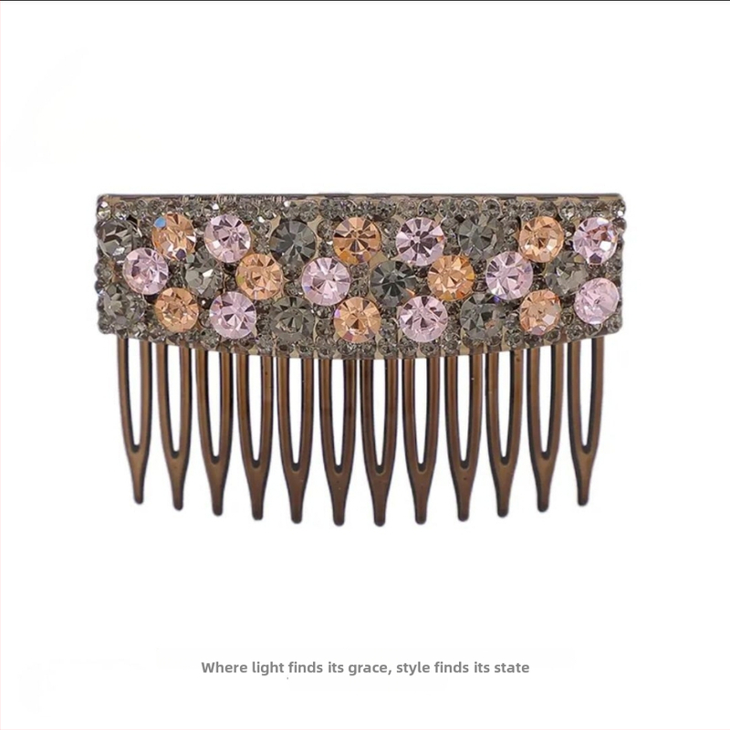 Juukseklips kristallidega, metallist, prantsuse stiil, käsitöö, Amy Show