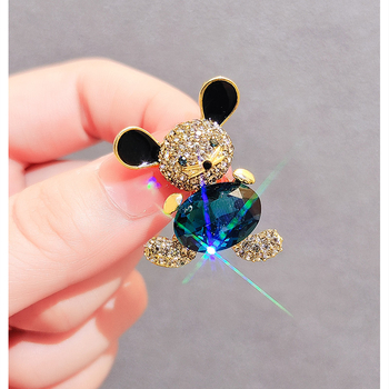 Broš s motivom medvjeda, zliatina, unisex, korejski stil