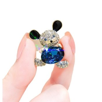 Broš s motivom medvjeda, zliatina, unisex, korejski stil