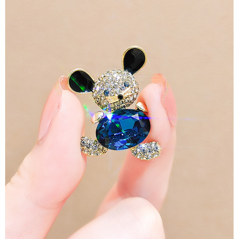 Broš s motivom medvjeda, zliatina, unisex, korejski stil