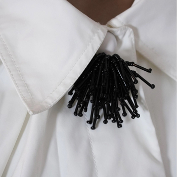 Ručno izrađena broš s cvijetom od perli i resicom – za žene, višestruka dekoracija dekolta, miješani materijali