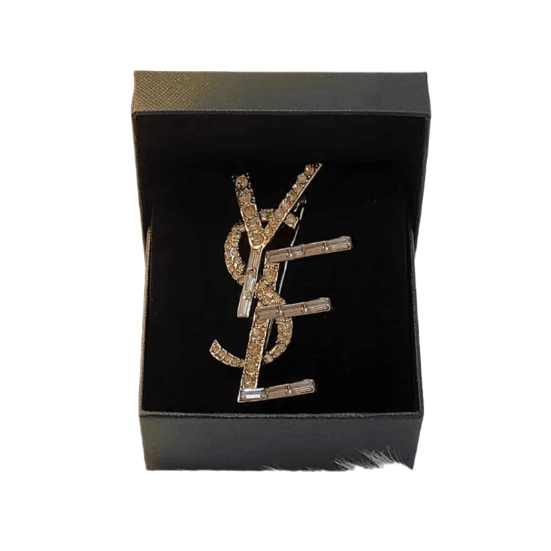 Broš s dijamantnim ugradom, dizajn slova Y, legura, kopča za svilenu šalu, dekorativni dodatak za žene