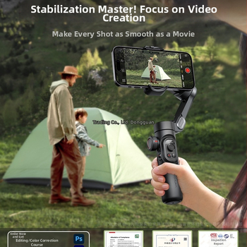 Τρι-άξον σταθεροποιητής για smartphone – παρακολούθηση προσώπου, αυτόματη παρακολούθηση, selfie λειτουργία, ABS+πλαστικό