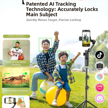 Τρι-άξον σταθεροποιητής για smartphone – παρακολούθηση προσώπου, αυτόματη παρακολούθηση, selfie λειτουργία, ABS+πλαστικό