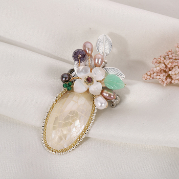 Korejski stil ručno izrađena broš na šal za žene - cvjetni dizajn, dekorativni dodatak