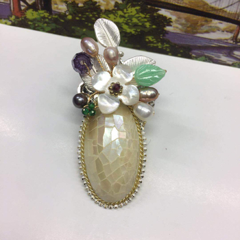 Korejski stil ručno izrađena broš na šal za žene - cvjetni dizajn, dekorativni dodatak