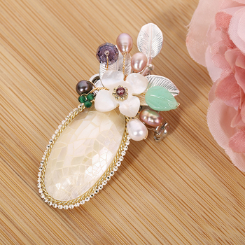 Korejski stil ručno izrađena broš na šal za žene - cvjetni dizajn, dekorativni dodatak