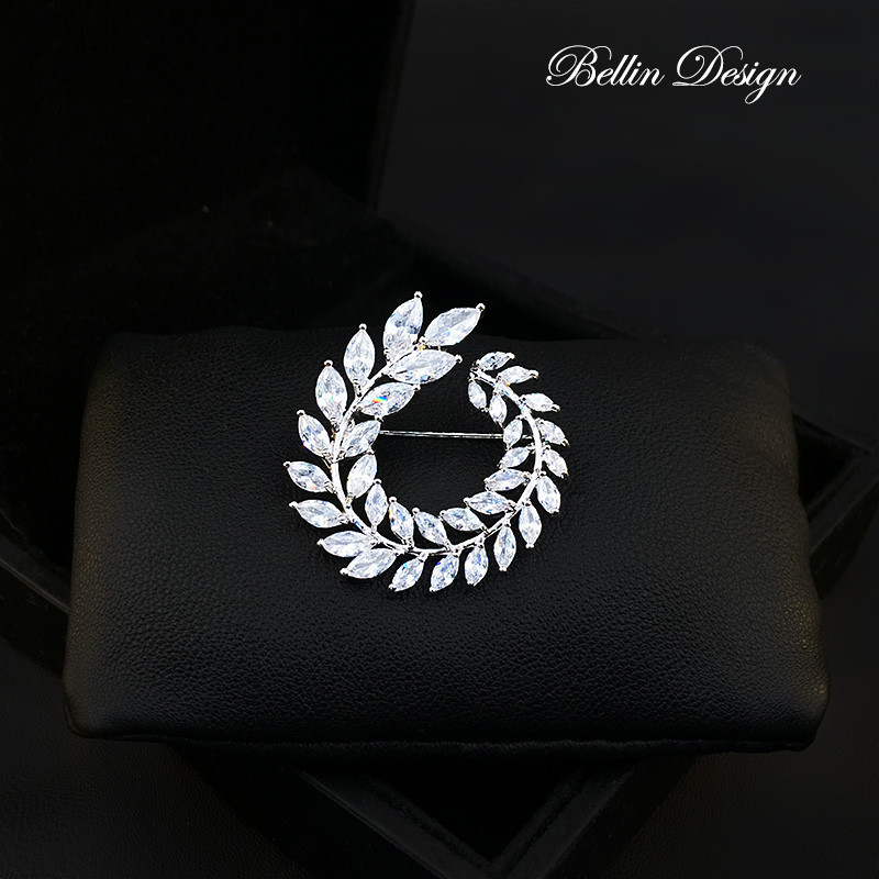 Broșă Profound, cupru, în formă de U, placare electroplată, decorativă