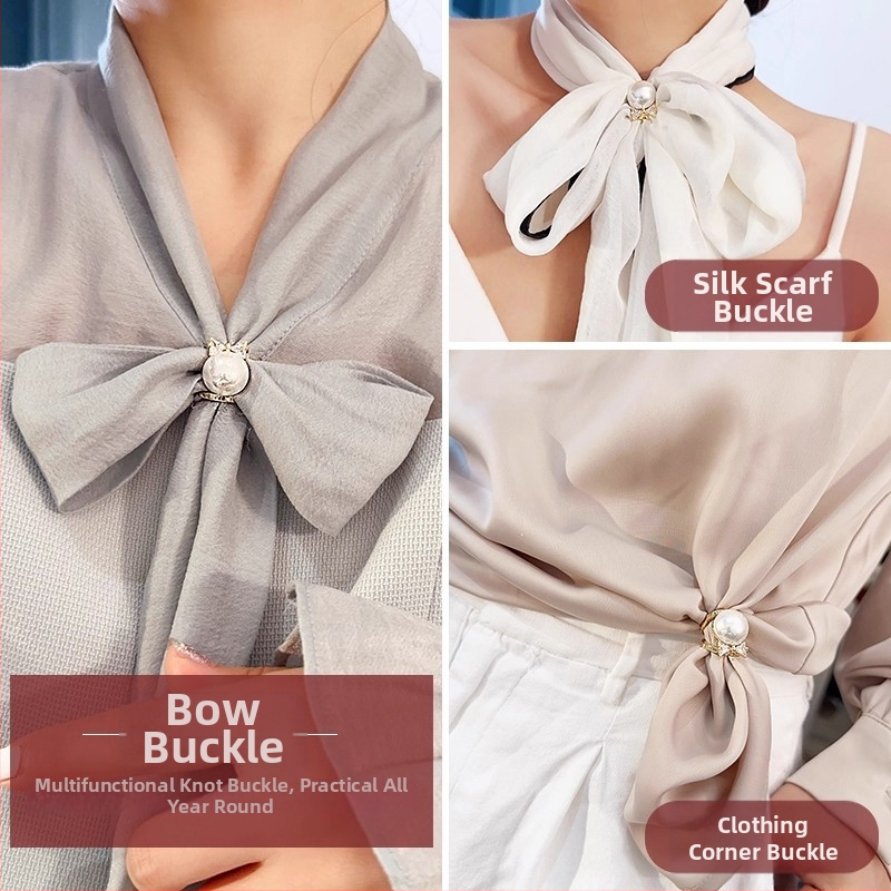 Pērļu mezgla šalle ar lenti — japāņu/korejiešu stils, unisex; forma: konstelācija; izcelsme: Jinhua; pavasaris 2025