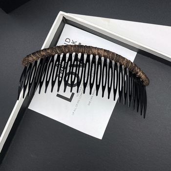 Clamă de păr vintage cu imprimeu leopard, formă U, cu cristale albe, materiale mixte