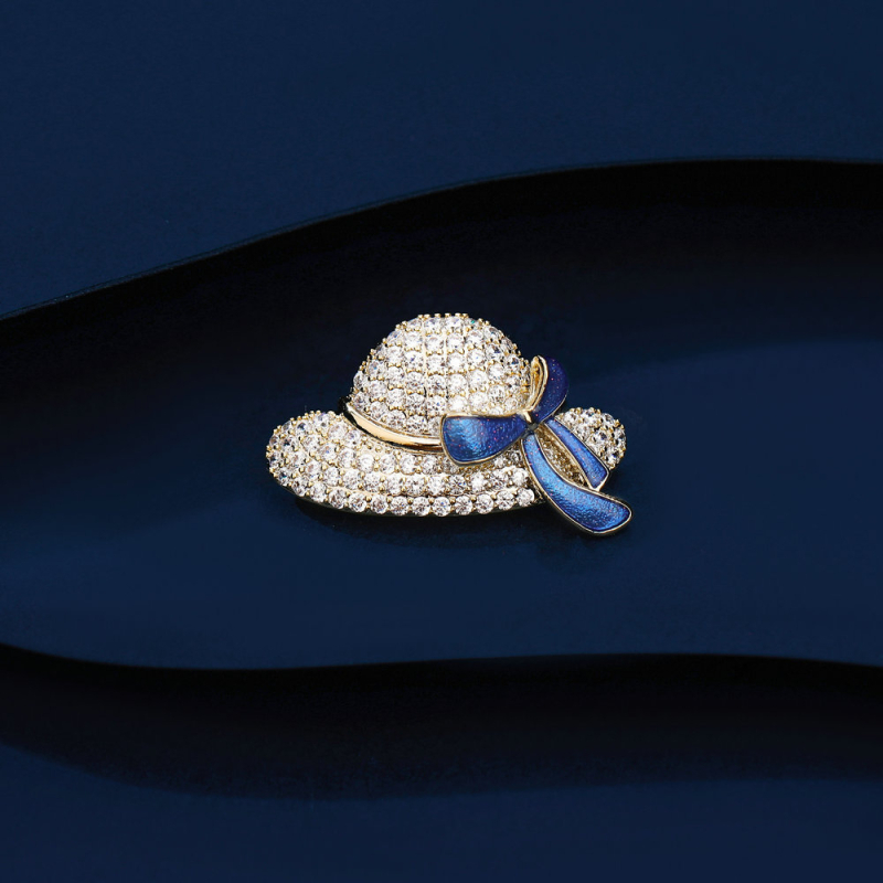 Broșă pentru femei, stil nișă, cupru, micro-incrustație, model XR09666, decorativ, cadou