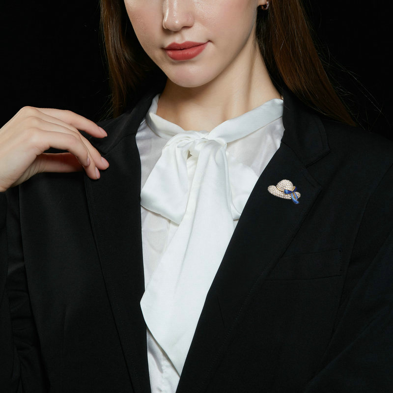 Broșă pentru femei, stil nișă, cupru, micro-incrustație, model XR09666, decorativ, cadou