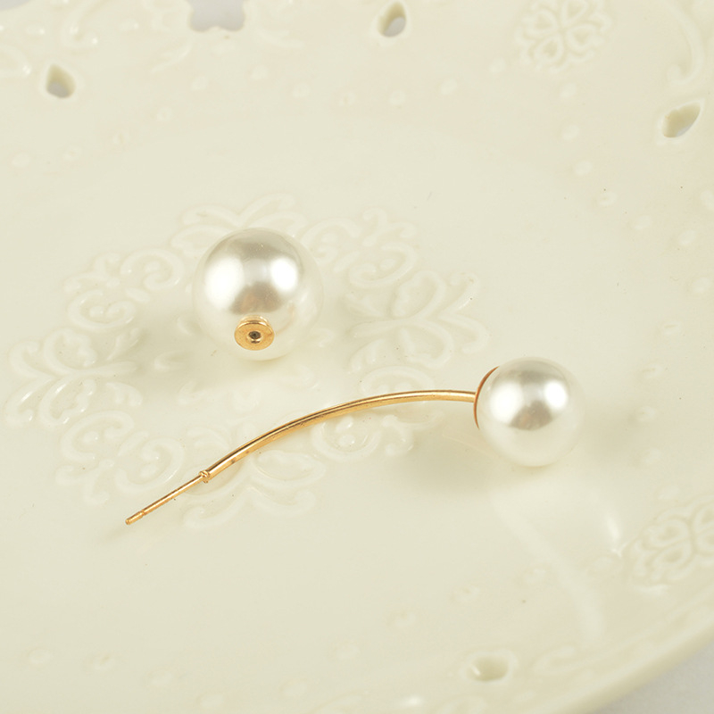 Dream Color Брошка с перли, извита с двойна глава за жени, електроплатирана