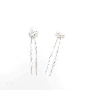 Kézzel készített gyöngy hajcsat, U-formájú dizájn, divat OL és koreai stílus, esküvői kiegészítő