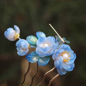 Ötvözetből készült hajcsat nőknek, fejfedő kiegészítő virágmotívummal, tavasz 2025