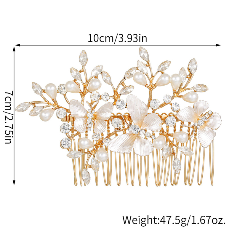 Fejfedő hajcsat – virág alakú, ötvözet strasszokkal, diamantszerű kidolgozás