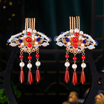 Cloisonné hajdísz nőknek - Ősz 2023 (Anyag: Cloisonné; Stílus: Nők; Kategória: Fejdísz)