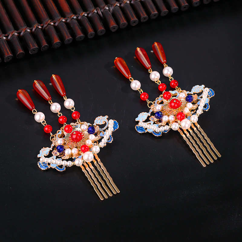 Cloisonné hajdísz nőknek - Ősz 2023 (Anyag: Cloisonné; Stílus: Nők; Kategória: Fejdísz)