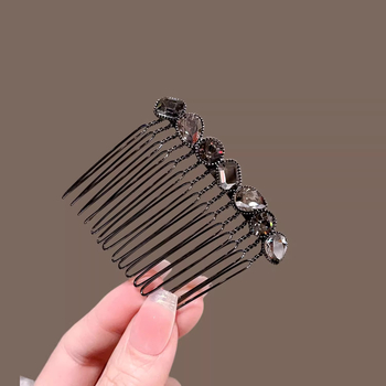 Női hajtű strasszokkal, ötvözet alap, köves dizájn, fejfedő kiegészítő, 2025 tavasz