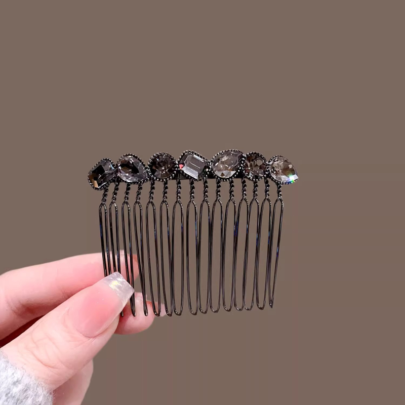 Női hajtű strasszokkal, ötvözet alap, köves dizájn, fejfedő kiegészítő, 2025 tavasz