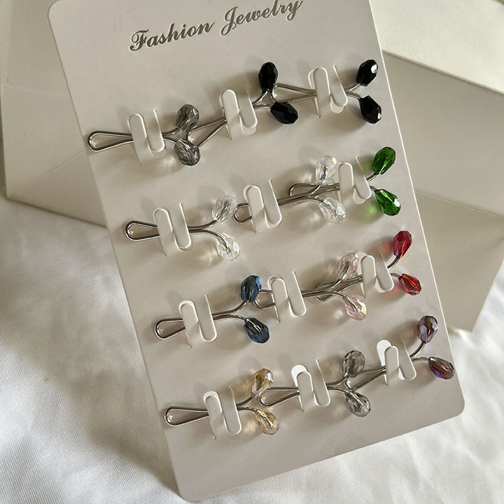 Női sálkapocskészlet, U-alakú klipsz ötvözetből, elektroplatt bevonat (Származás: Jinhua)