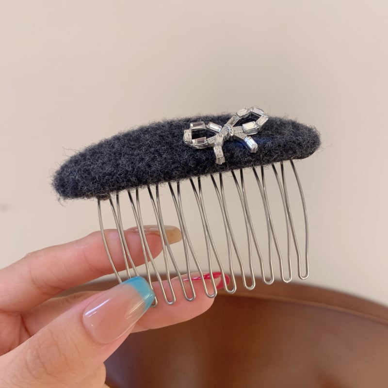 Clamă pentru păr - stil coreean, lucrată manual, materiale mixte, formă geometrică