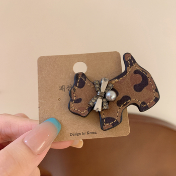 Clip de păr 530 – inimă cu stele, clip duckbill pentru breton lateral, realizare manuală, materiale mixte, stil pastoral