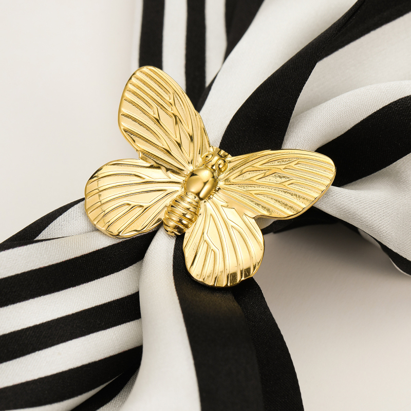 Nimai titán-acél masni sálcsat – divat kiegészítő, elektroplating, őszi 2024, modell NMSH-A738-1