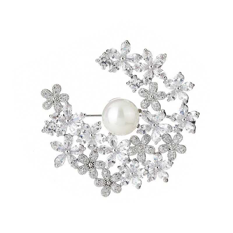 Broșă Yuzun – cupru zircon, stil feminin minimalist, decorare și cadou, model tg0129