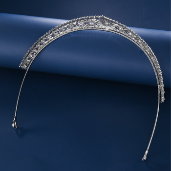 Tiara de cap în stil coreean, din cupru cu zirconiu, cu montură micro-incrustată, potrivită pentru nunți și aniversări