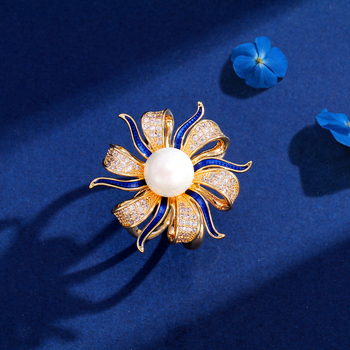 Réz gallérzár masnit s virágmotívummal, elektroplakált felület, japán-koreai stílus, 2025 tavaszi kiadás