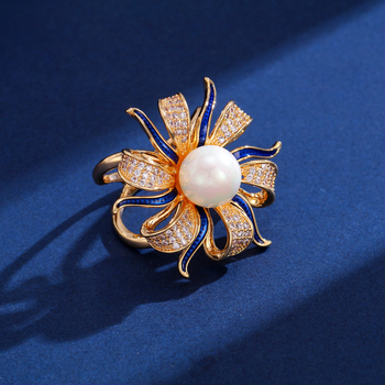 Réz gallérzár masnit s virágmotívummal, elektroplakált felület, japán-koreai stílus, 2025 tavaszi kiadás