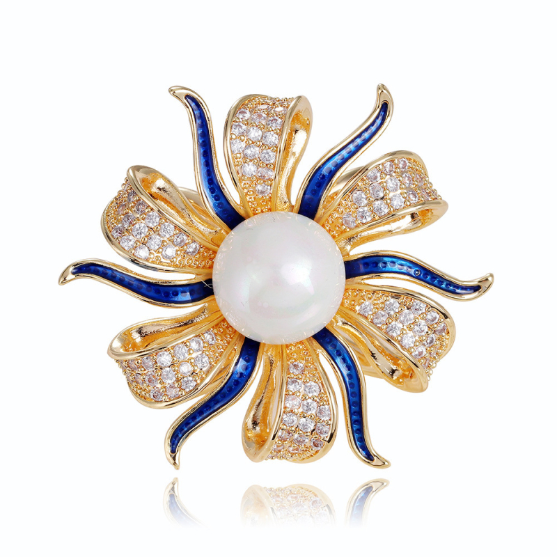 Réz gallérzár masnit s virágmotívummal, elektroplakált felület, japán-koreai stílus, 2025 tavaszi kiadás