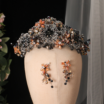 Νυφική κορώνα για το κεφάλι — Μπαρόκ ρετρό στυλ; Υλικό: κράμα; Μοντέλο: κορώνα; Διακόσμηση: ηλεκτροπλατίωση; Κατηγορία: αξεσουάρ μαλλιών