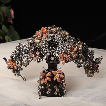 Νυφική κορώνα για το κεφάλι — Μπαρόκ ρετρό στυλ; Υλικό: κράμα; Μοντέλο: κορώνα; Διακόσμηση: ηλεκτροπλατίωση; Κατηγορία: αξεσουάρ μαλλιών