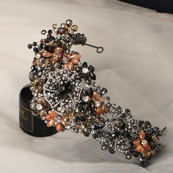 Νυφική κορώνα για το κεφάλι — Μπαρόκ ρετρό στυλ; Υλικό: κράμα; Μοντέλο: κορώνα; Διακόσμηση: ηλεκτροπλατίωση; Κατηγορία: αξεσουάρ μαλλιών