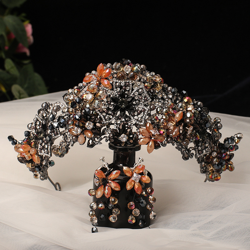 Νυφική κορώνα για το κεφάλι — Μπαρόκ ρετρό στυλ; Υλικό: κράμα; Μοντέλο: κορώνα; Διακόσμηση: ηλεκτροπλατίωση; Κατηγορία: αξεσουάρ μαλλιών