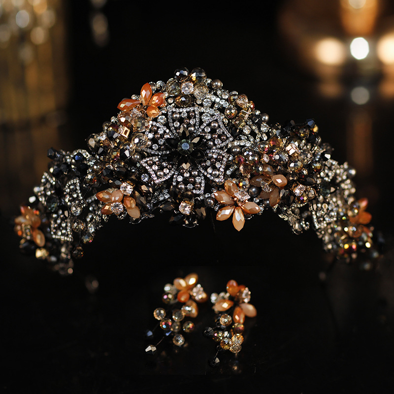 Νυφική κορώνα για το κεφάλι — Μπαρόκ ρετρό στυλ; Υλικό: κράμα; Μοντέλο: κορώνα; Διακόσμηση: ηλεκτροπλατίωση; Κατηγορία: αξεσουάρ μαλλιών