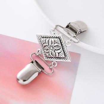 Broșă metalică pentru șal, unisex, stil retro, în formă de floare, electroplacare, Yanling Jewelry