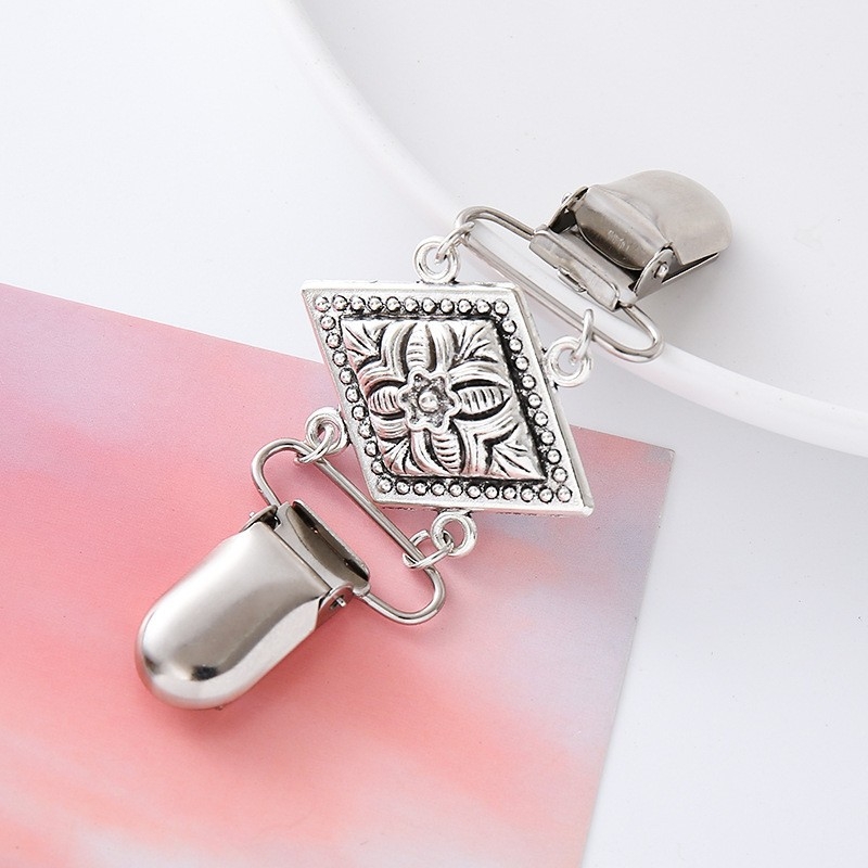 Broșă metalică pentru șal, unisex, stil retro, în formă de floare, electroplacare, Yanling Jewelry