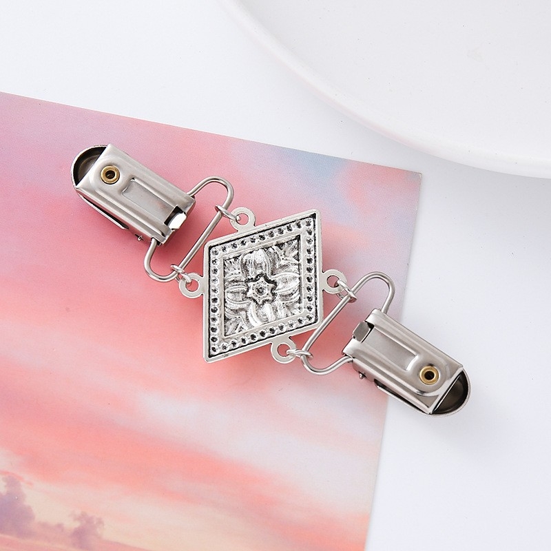 Broșă metalică pentru șal, unisex, stil retro, în formă de floare, electroplacare, Yanling Jewelry