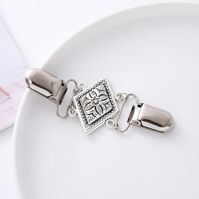 Broșă metalică pentru șal, unisex, stil retro, în formă de floare, electroplacare, Yanling Jewelry