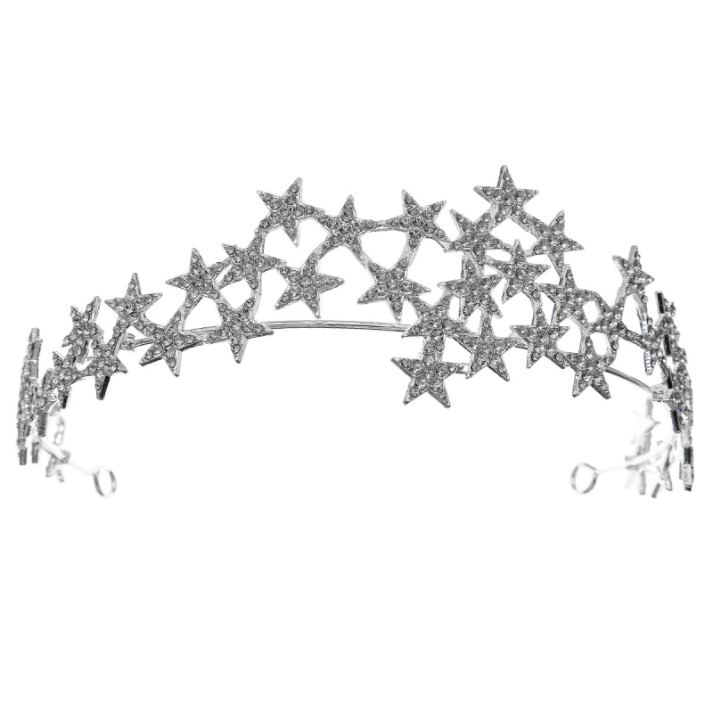 Coroană din aliaj, brodată cu diamante, accesoriu pentru cap pentru femei – modă pentru nunți și petreceri