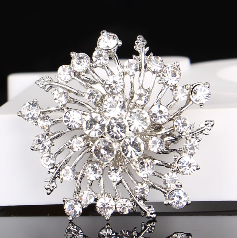 Broșă din aliaj cu motivație florală - stil coreean, unisex, placare electrolitică, personalizare disponibilă