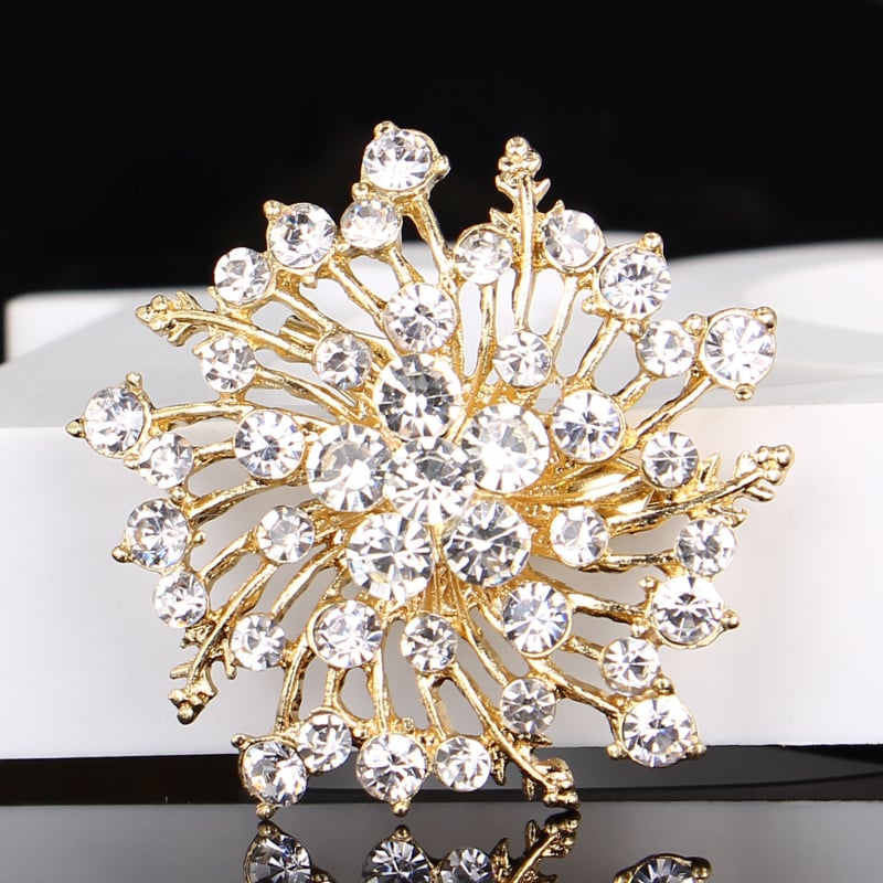 Broșă din aliaj cu motivație florală - stil coreean, unisex, placare electrolitică, personalizare disponibilă