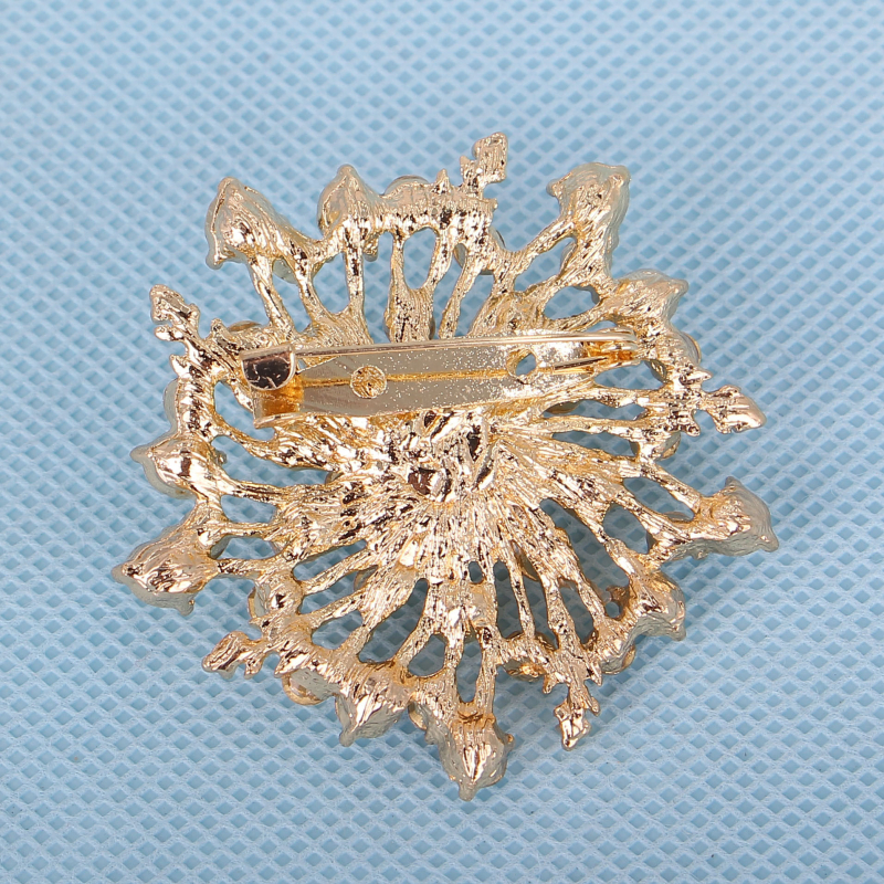 Broșă din aliaj cu motivație florală - stil coreean, unisex, placare electrolitică, personalizare disponibilă