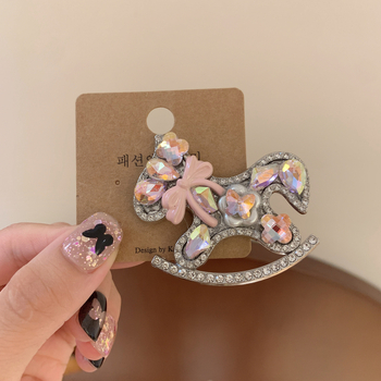 Klip za kosu 758: kristalni kamenčići, pastoralni stil, ugrađeni dijamanti, klips za pramen