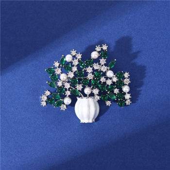 Broșă din cupru cu design floral, placare electrolitică, pentru decorare și cadouri